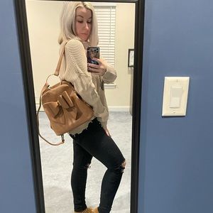 Cute Backpack Purse with a big Bow! Gently used